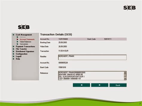 seb bank online payment.